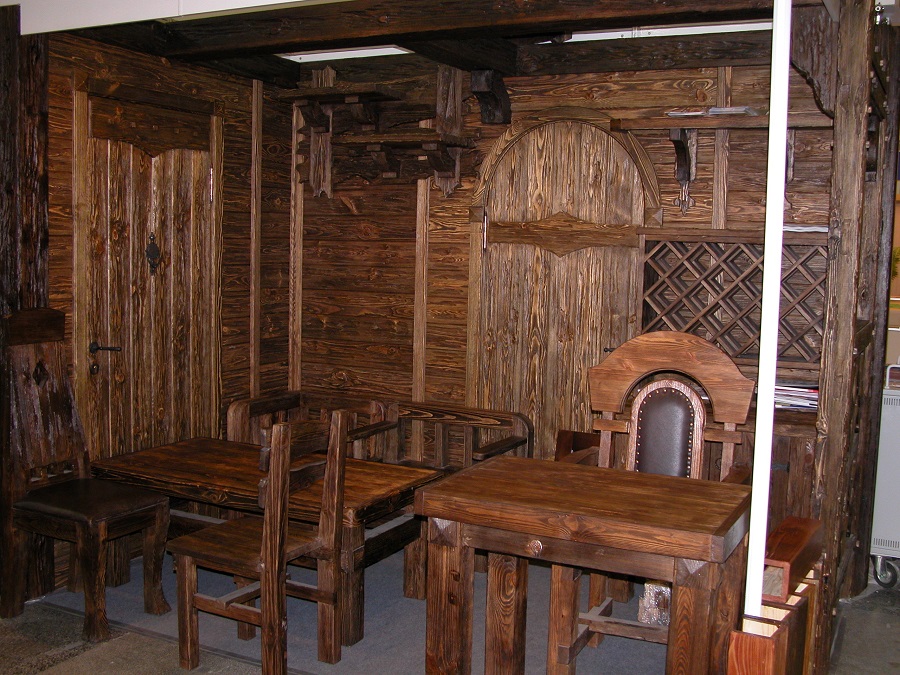 Стильная мебель Лофт (LOFT), кантри под старину (Рустик) из массива кедра — «КедрПром»
