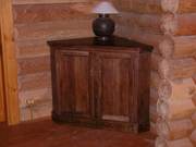 ТУгловая тумбочка деревянная стиль кантри фото 4